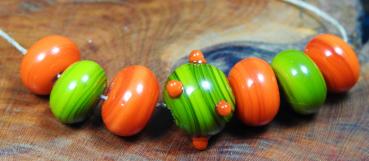 bead set green-orange