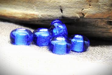 ink blue glass beads spacer