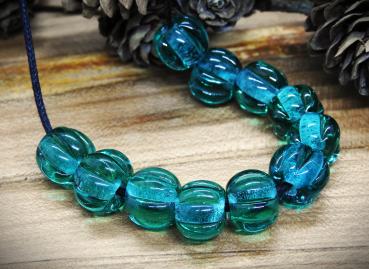 bead set 10 + 1 sea green transparent