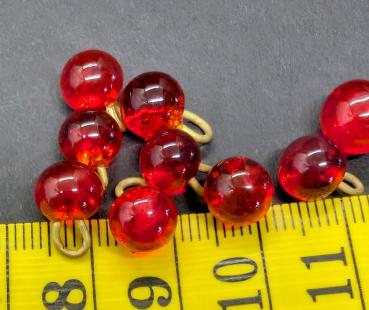 Preview: Glasknopf orangerot