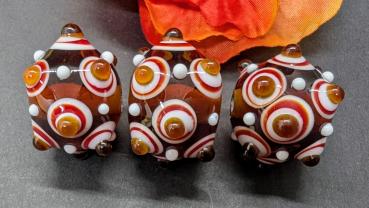 Preview: Augenperle topas rot weiß