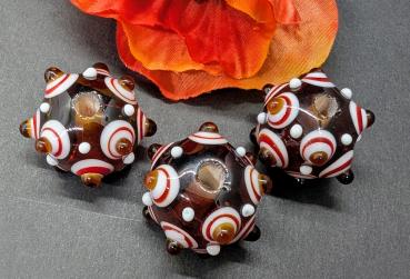 Augenperle topas rot weiß