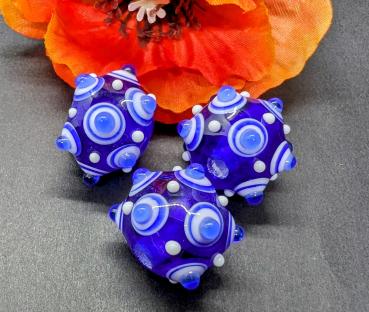 Augenperle blau weiß cobalt