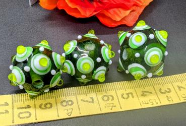 Preview: Augenperle grasgrün weiß smaragd