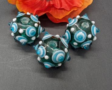 Preview: Augenperle meergrün weiß