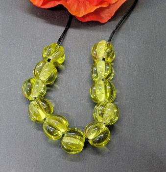 Perlenset 10 + 1 Apfelgelb transparent