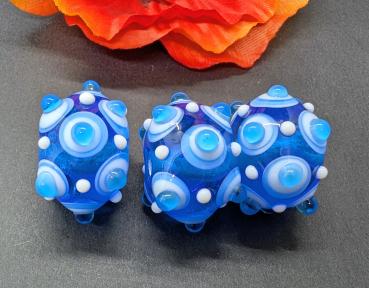 Augenperle türkis weiß