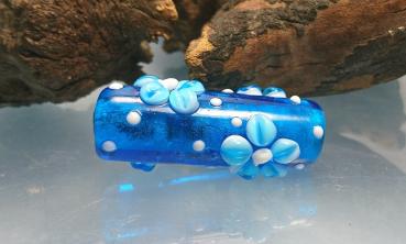 Focal bead flower turquoise 02