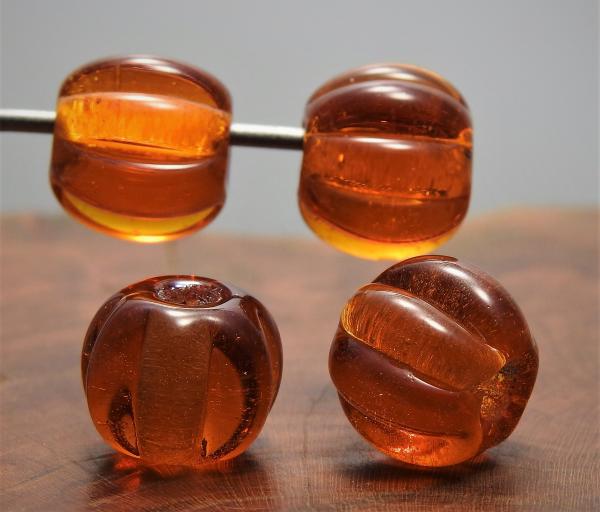 amber colored melonbead
