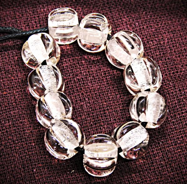 bead set 10 + 1 light pink transparent