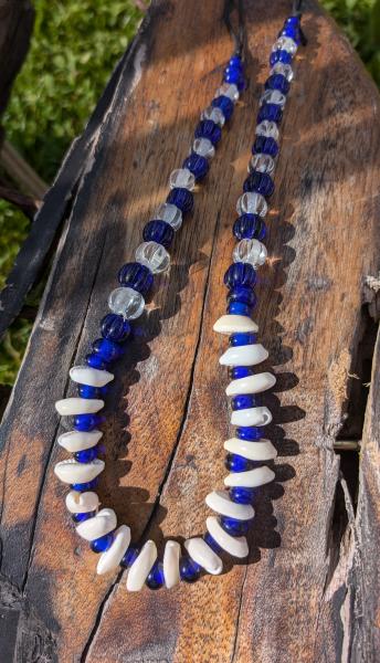 necklace glass and shells