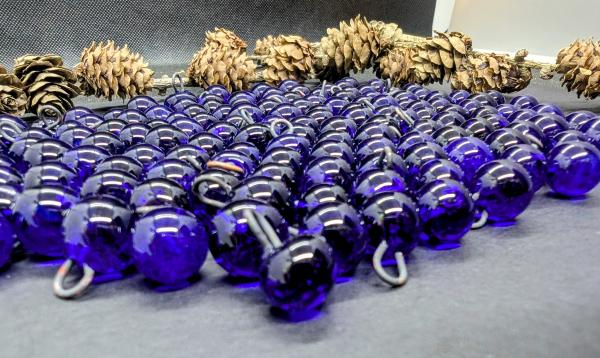 Glasknopf cobaltblau