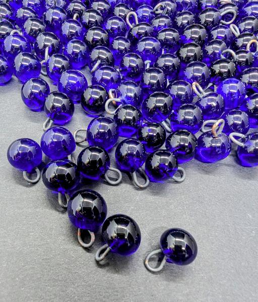 Glasknopf cobaltblau