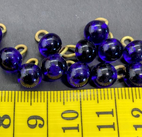 Glasknopf cobaltblau