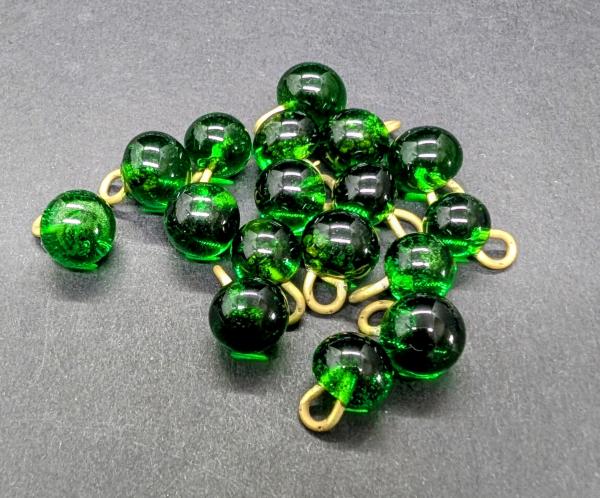 Glasknopf smaragdgrün