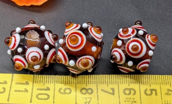 Augenperle topas rot weiß