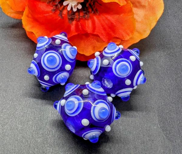 Augenperle blau weiß cobalt