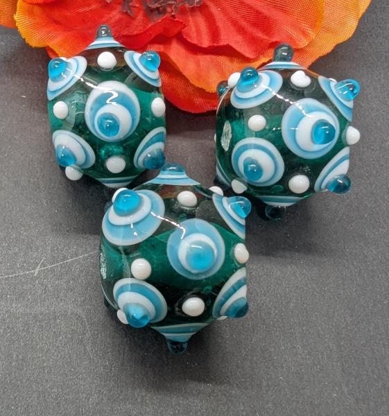 Augenperle meergrün weiß