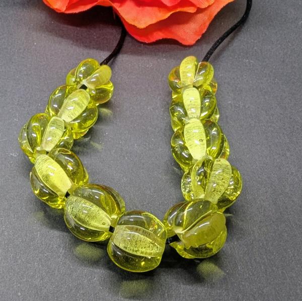 Perlenset 10 + 1 Apfelgelb transparent