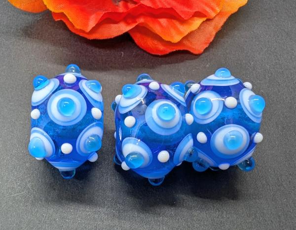 Augenperle türkis weiß