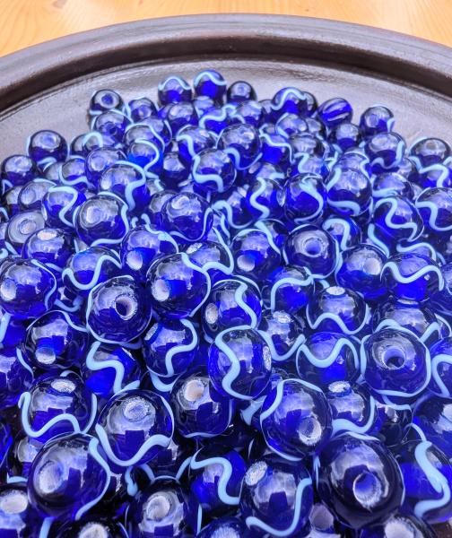Perle Haithabu blau