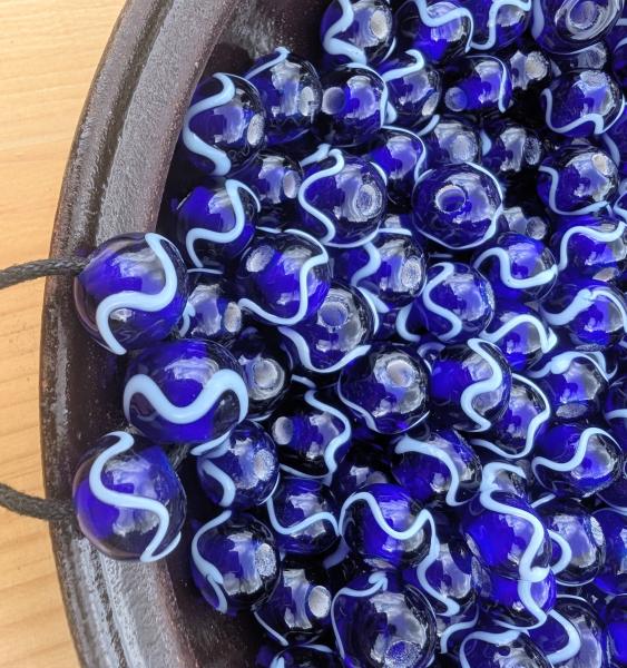 Perle Haithabu blau