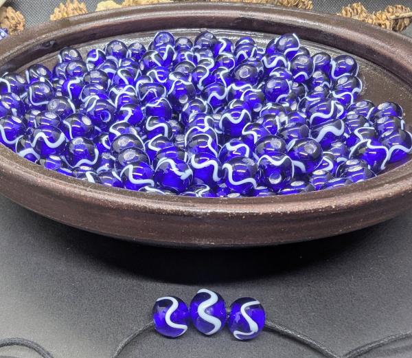 Perle Haithabu blau