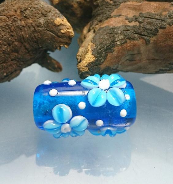 Focal bead flower turquoise